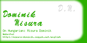 dominik misura business card